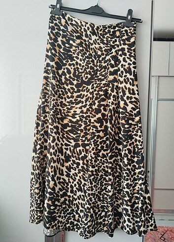 Leopar Desenli Etek 
