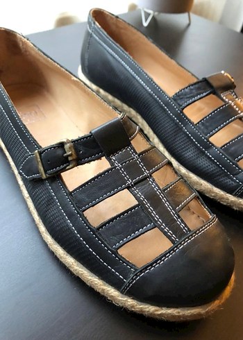 İnci Siyah Tokalı Kadın Espadril - Görsel 2