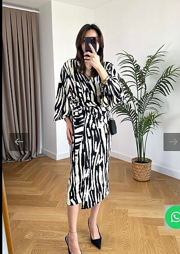 l Beden çeşitli Renk Desenli Elbise