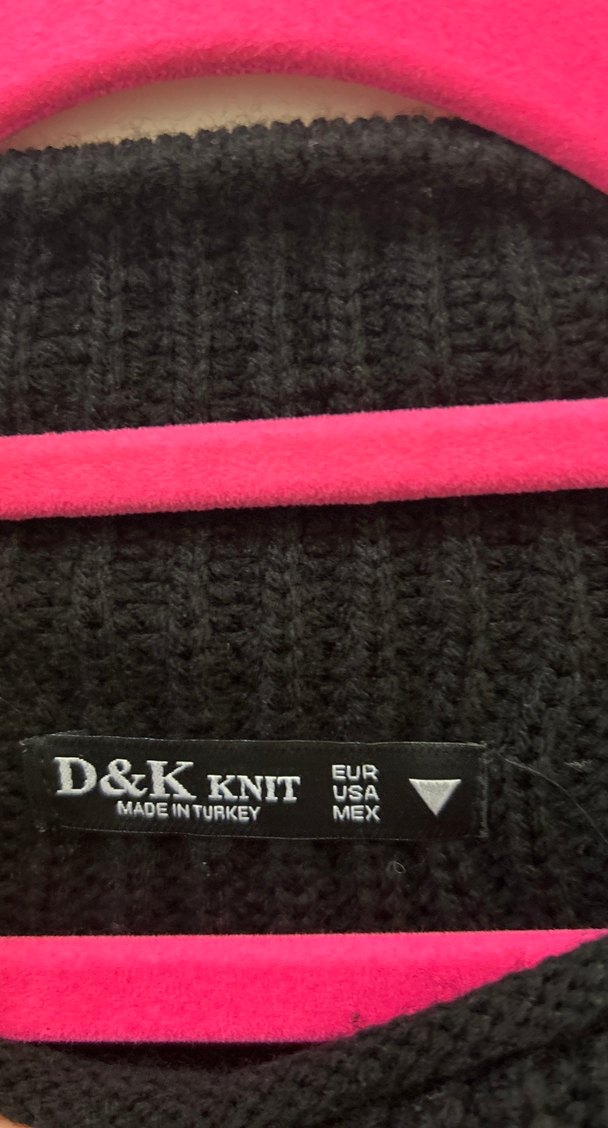 Siyah Kadın Örgü Süveter - Görsel 2