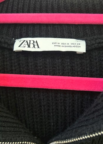 Siyah Yarım Fermuarlı Örgü Kadın Kazak - Görsel 2