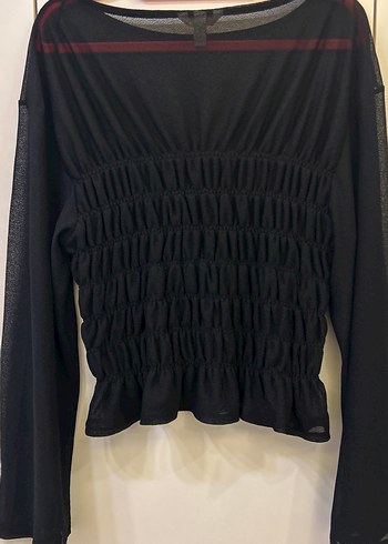 Kadın Siyah Pilili Gotik Bluz - Görsel 3