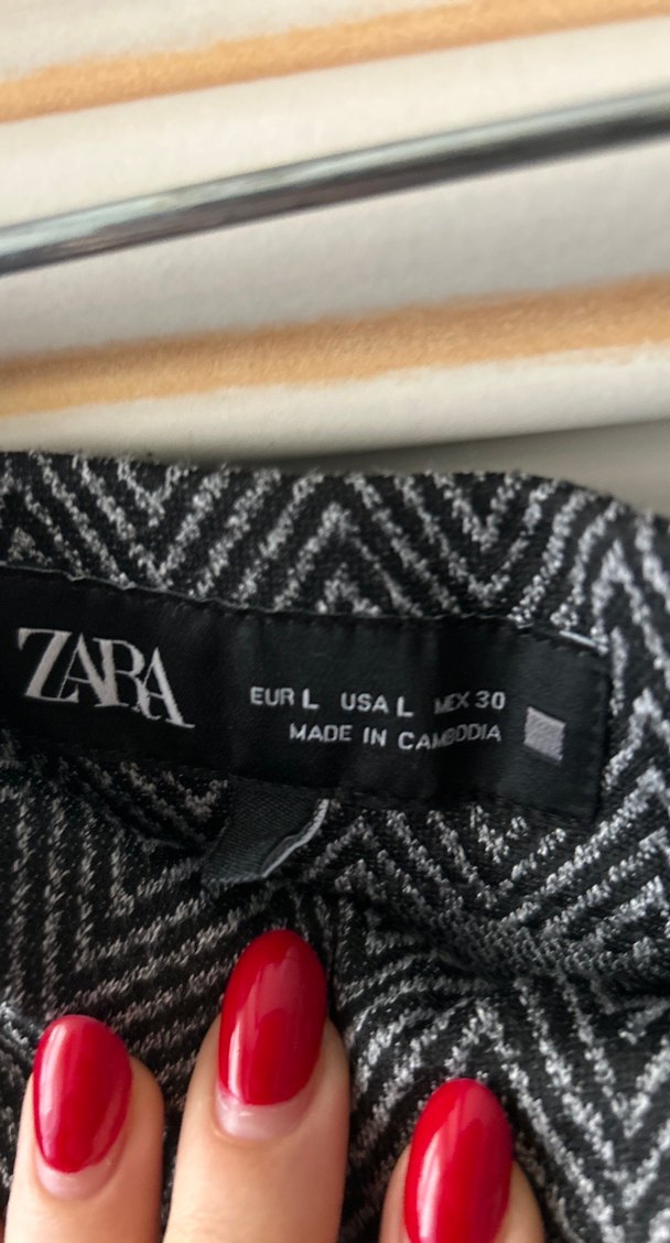 Düğmeli Gri Kadın Kumaş Pantolon - Görsel 2