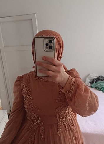 Vintage Love Tesettür abiye şal ve taç 