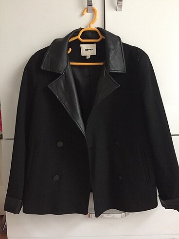 Siyah blazer ceket deri blazer