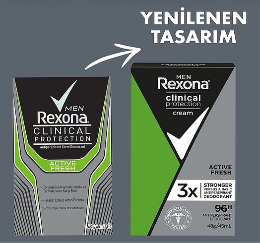 REXONA MEN CLİNİCAL PROTECTİON ERKEK STİCK DEDORANT ACTİVE FRESH - Görsel 4