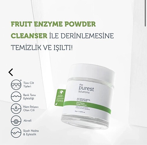 Azelaik Asit Ve Malik Asit Enzim Toz Temizleyici 55 Gr - Görsel 2