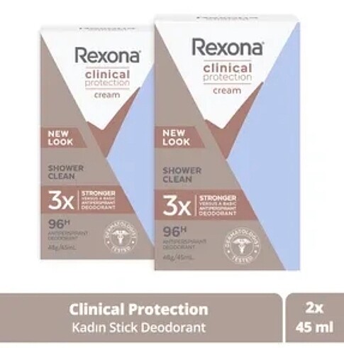 Rexona Clinical Protection Kadın Stick Deodorant Shower Clean 45