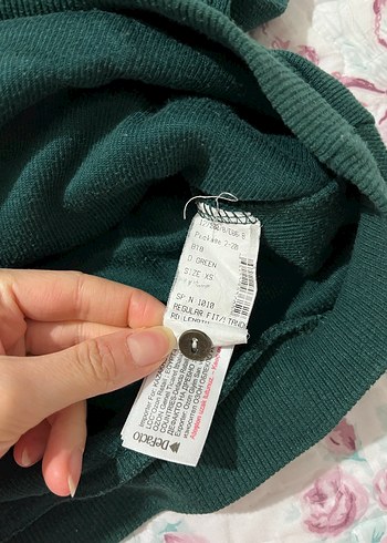 Düğmeli Yeşil Uzun Kollu Sweatshirt - Görsel 2