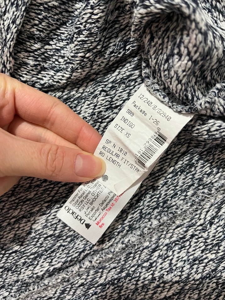 Gri-mavi Örgü Kadın Salaş Kazak - Görsel 2