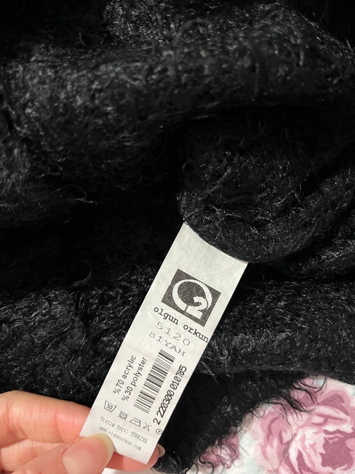 siyah Boğazlı Fit Örgü Kadın Kazak - Görsel 3