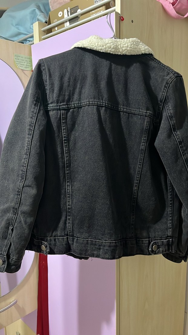 Gri Kadın Denim Ceket - Görsel 2