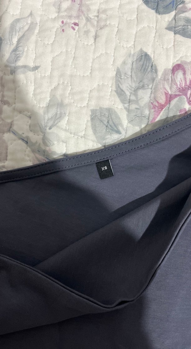 Kadın Gri Uzun Kollu Kayık Yaka Bluz - Görsel 4