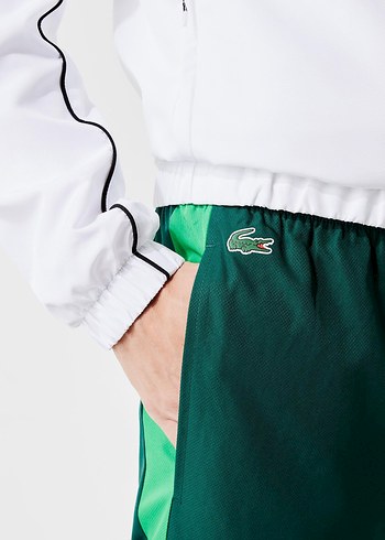 s/m Beden yeşil Renk Lacoste Erkek Yeşil Spor Yağmurluk ve Rüzgarlık Takımı