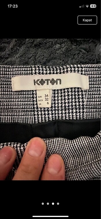 34 Beden Koton etek mini