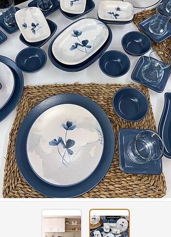 Karaca Keramika blue magic 12 kişilik kahvaltı takımı