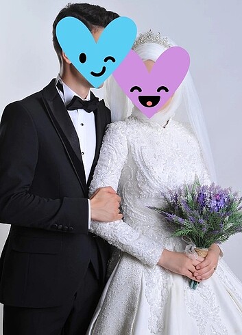 1 KEZ GİYİLMİŞ GELİNLİK&DUVAK