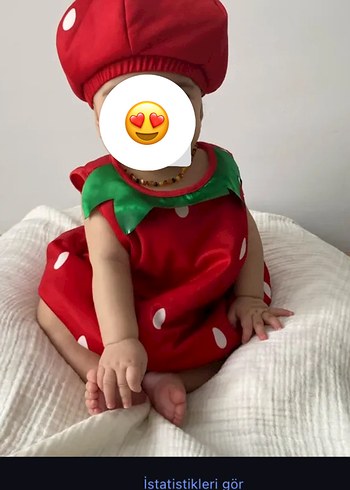 Bebek çilek kostüm