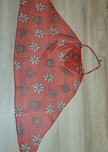diğer Beden Kırmızı Çiçek Desenli Mini Bohem Pareo