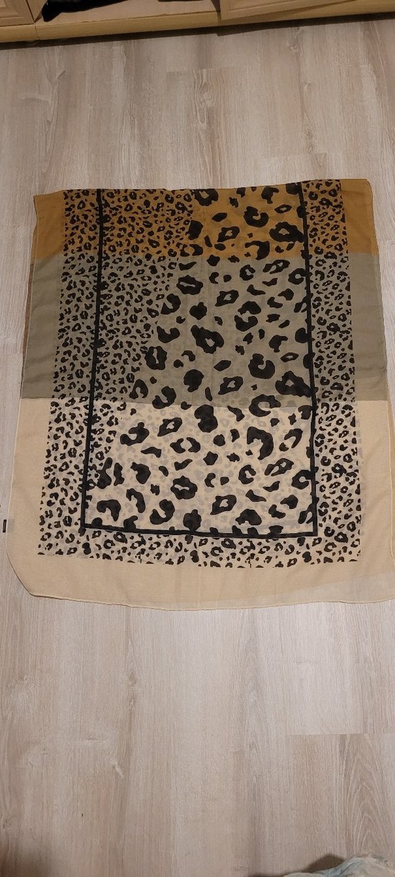 Bohem Çok Renkli Leopar Desenli Şal - Görsel 3