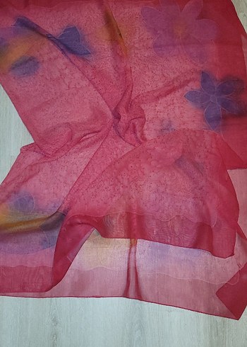 Renkli Bohem Kadın İpek Şal - Görsel 2