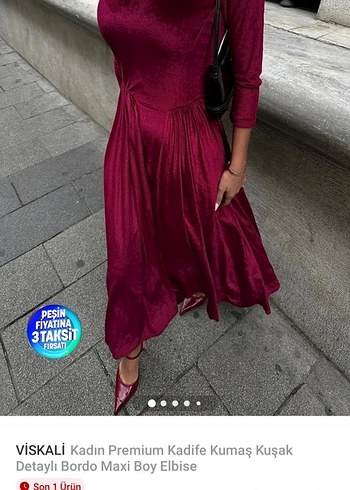 Kadife Kumaş Kuşak Detaylı Bordo Maxi Boy Elbise

Kadife Elbise - Görsel 2