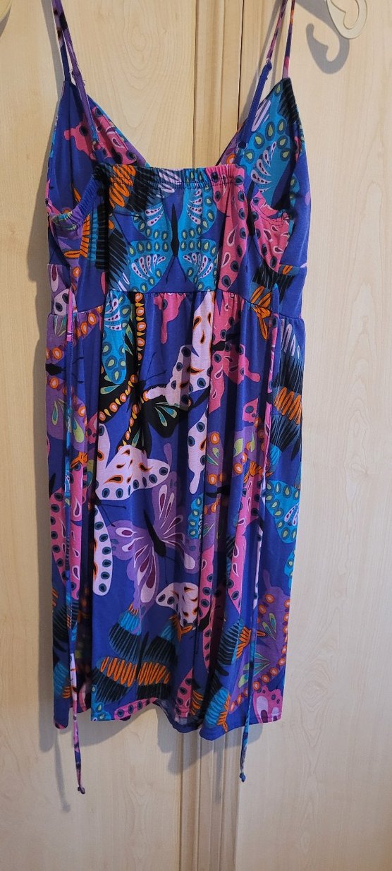 Renkli Pilili Straplez Kısa Elbise - Görsel 2