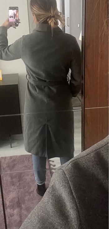 l Beden gri Renk Kaşe kaban