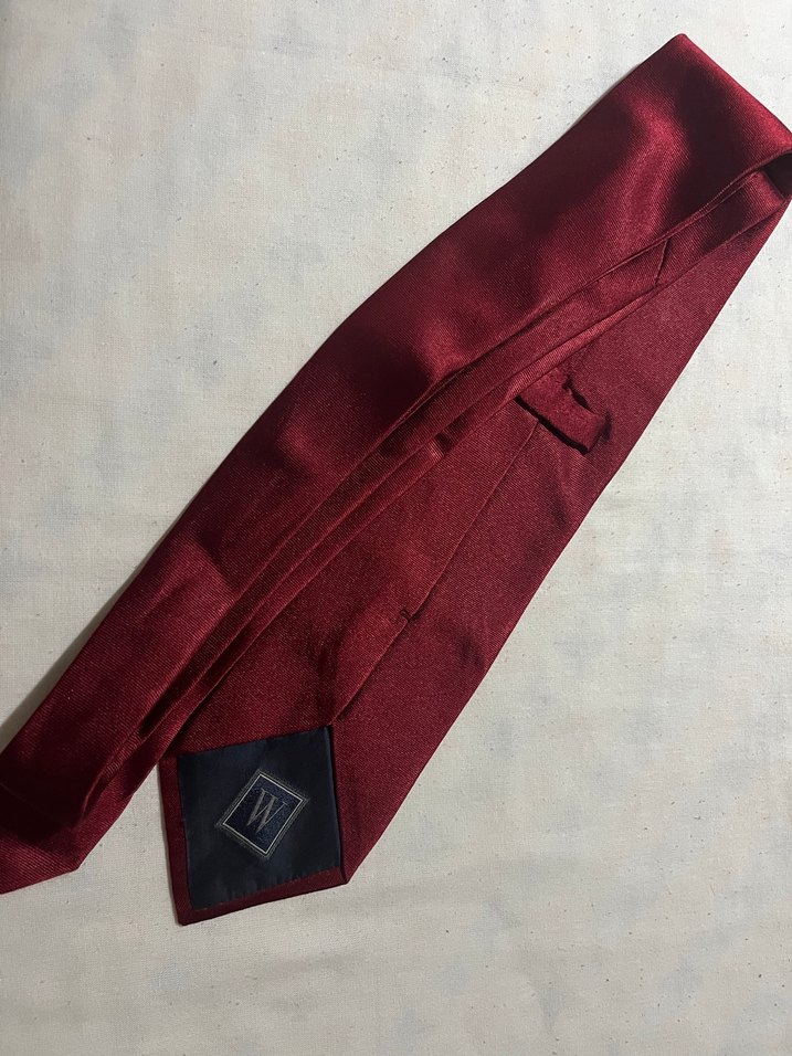 W Collection %100 Saf İpek Bordo Kravat - Premium Seri - Görsel 3