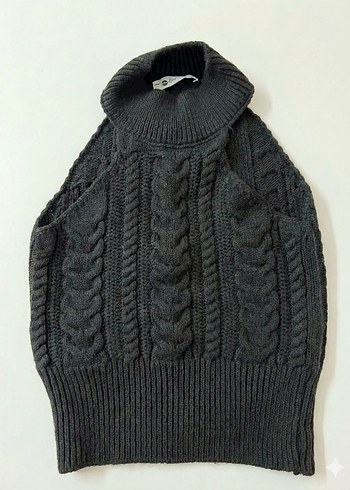 Zara Model Balıkçı Yaka Kolsuz Triko / Süveter - Çok Tarz! - Görsel 3