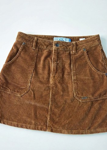 Superdry Vintage Seri Kahverengi Fitilli Kadife Etek - 28 Beden - Görsel 4