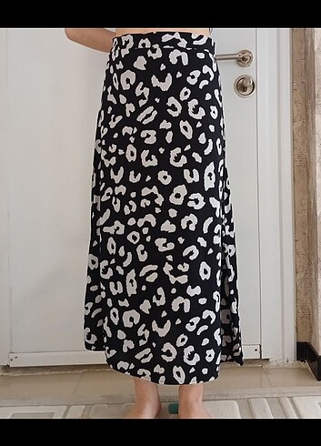 Suud Collection Siyah Desenli Etek