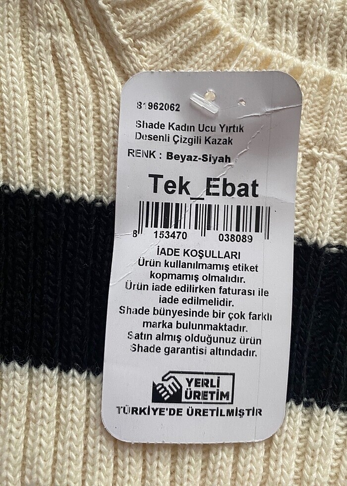 Shade uçları yırtık model triko kazak - Görsel 2