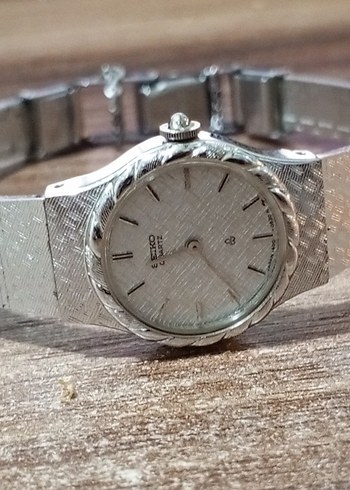 seiko vintage 1990 pilli komple gümüş
