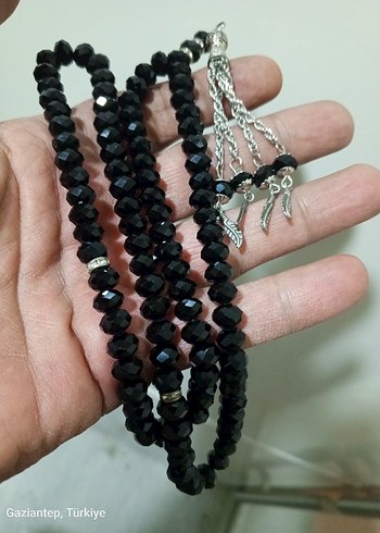 spinel kristal cam tesbih kolye - Görsel 2