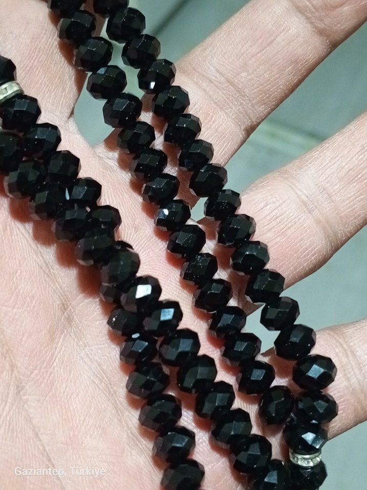 spinel kristal cam tesbih kolye - Görsel 5