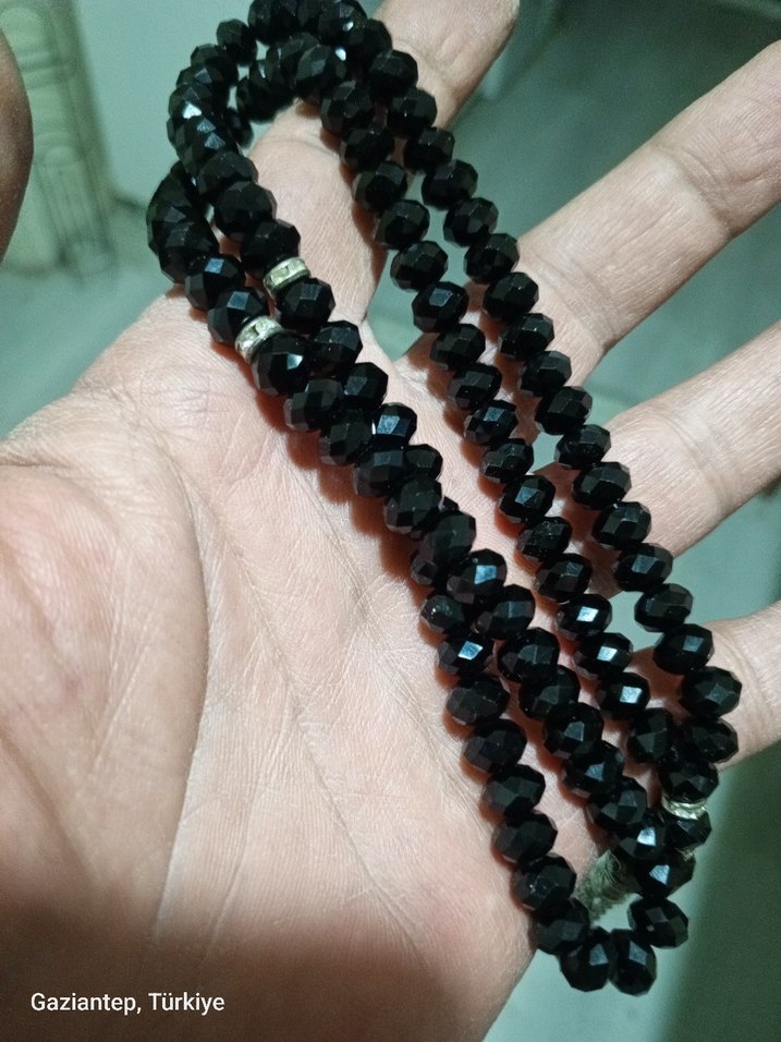 spinel kristal cam tesbih kolye - Görsel 4