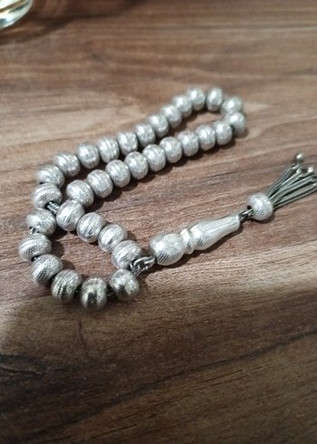 Gümüş işlemeli tesbih eskilerden - Görsel 4