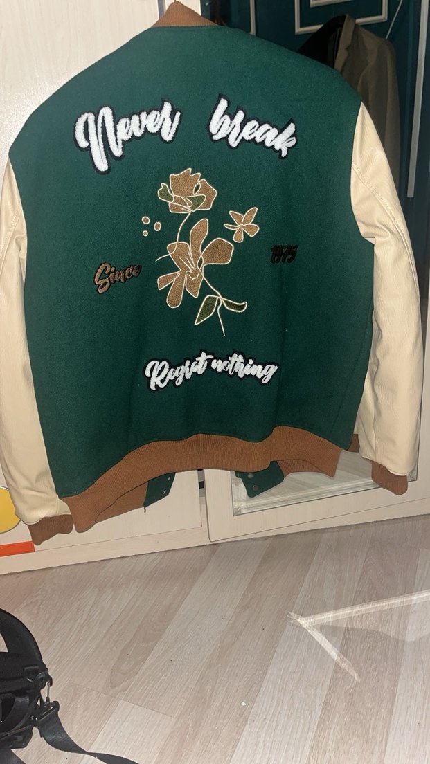 Zara Yeşil Erkek Bomber Ceket - Görsel 3