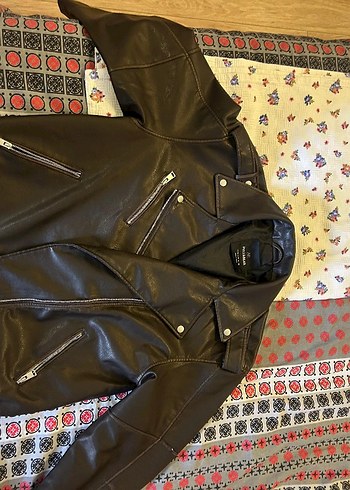 m Beden Pull&Bear Kahverengi Deri Ceket