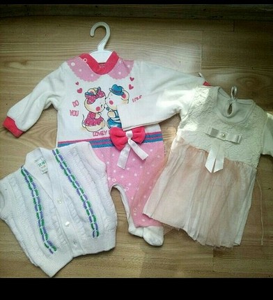 toplam 3 parca yeni dogan kiz bebek