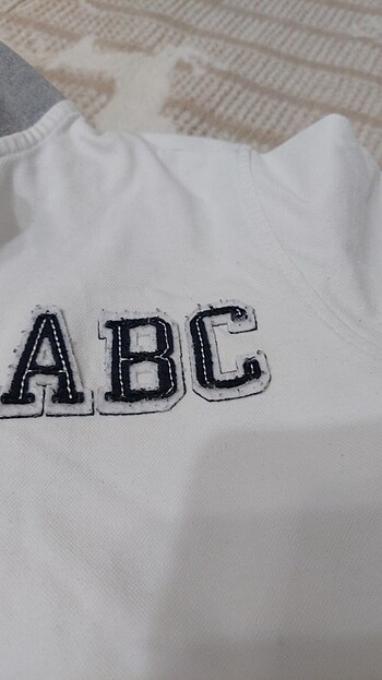 7 Yaş Beden beyaz Renk Abc koleji tişört