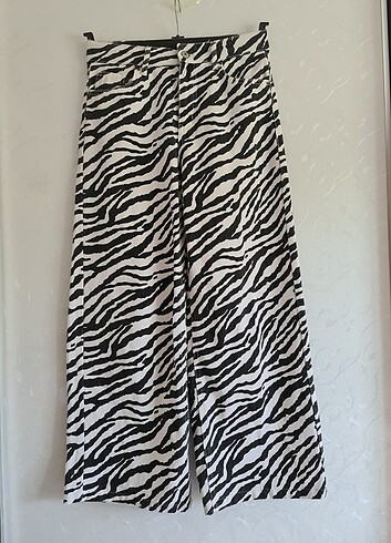 Zebra desen jean pantolon