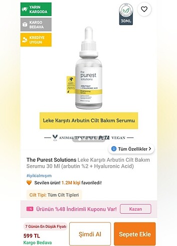 The purest leke karşıtı serum