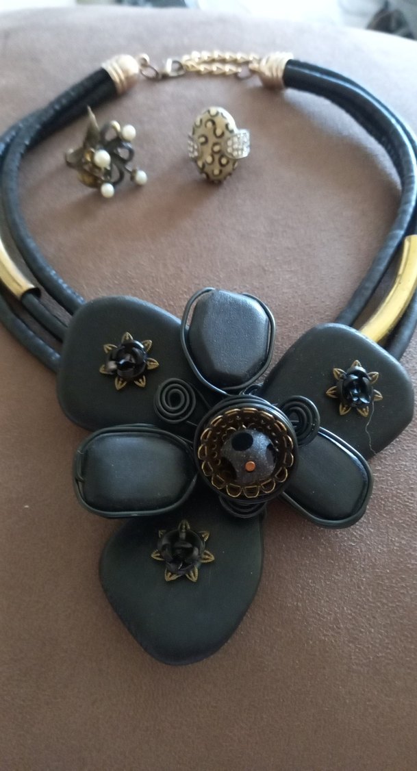 Siyah Bohem Boncuklu Kadın Kolye - Görsel 2