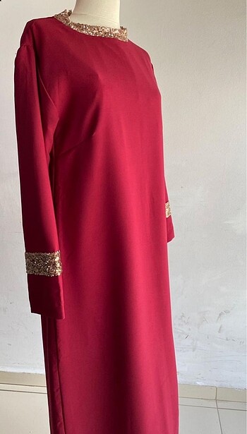 40 Beden bordo Renk Elbise