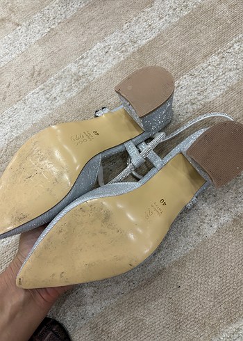 Diğer Diger Gri Stiletto Topuklu Kadın Abiye Ayakkabı