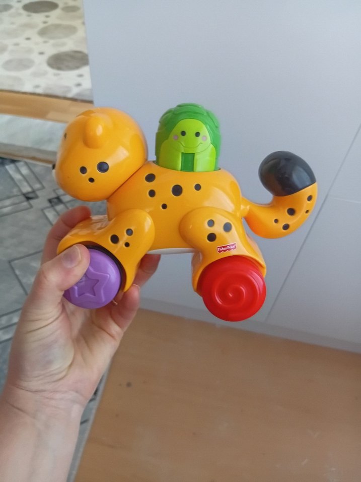 Renkli Fisher-Price Oyuncak Leopar - Görsel 4