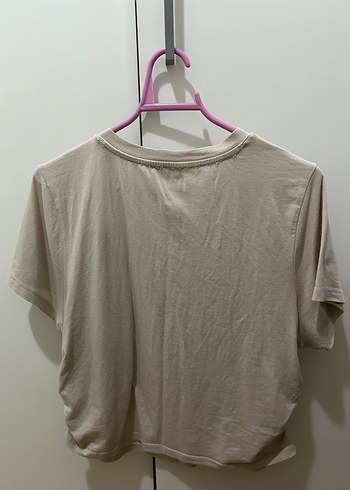 xxl Beden ten rengi Renk Bej Kısa Kollu Yanları Büzgülü Body Tişört