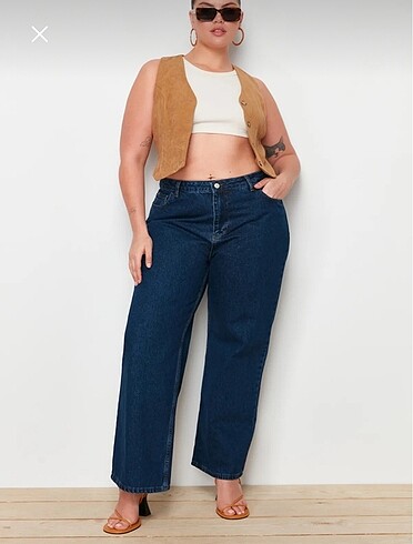 yüksek bel geniş kesim jeans